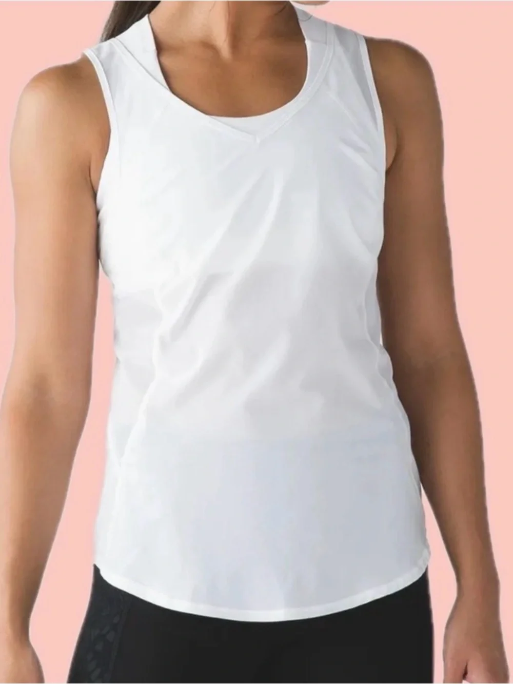 lululemon athletica green High-Rise Leggings with White Tank